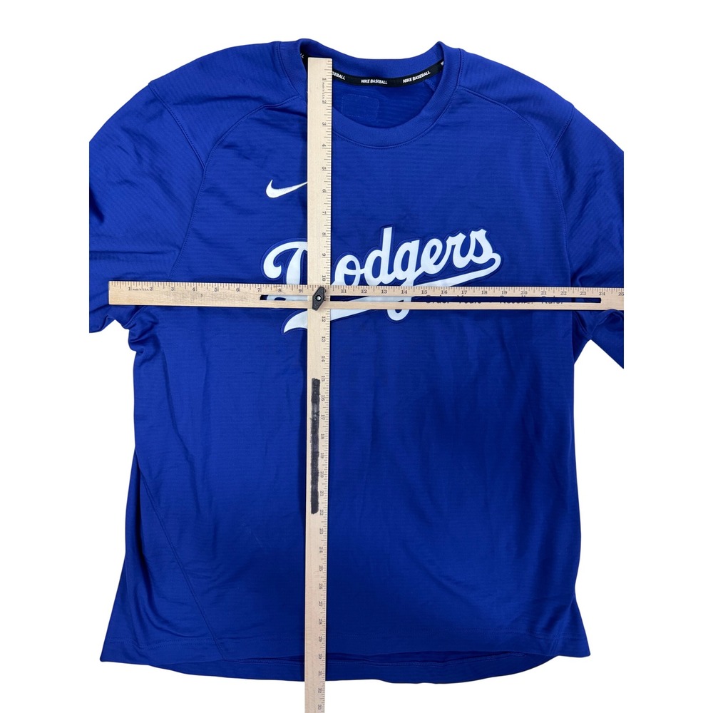Nike Los Angeles Dodgers MLB Authentic Dri-FIT Long Sleeve Shirt Mens XXL Blue - Picture 3 of 4